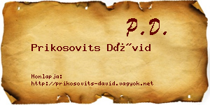 Prikosovits Dávid névjegykártya